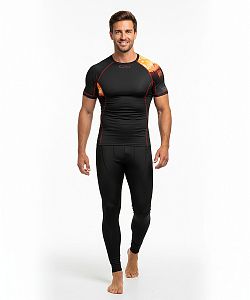 Pánské funkční triko krátký rukáv ADVENTURE černá Bamboo Ultra