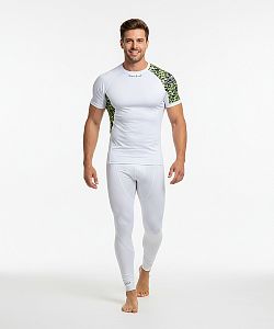 Pánské funkční triko krátký rukáv CAMO bílá Bamboo Ultra