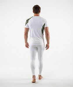 Pánské funkční triko krátký rukáv CAMO bílá Bamboo Ultra