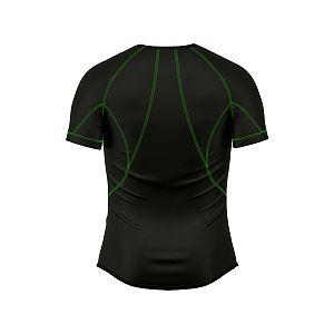 Pánské funkční triko krátký rukáv černá/zelená Bamboo Ultra