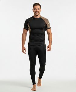 Pánské funkční triko krátký rukáv CROCODILE MAN černá Bamboo Ultra