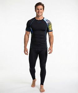 Pánské funkční triko krátký rukáv HIGHLANDER černá Bamboo Ultra