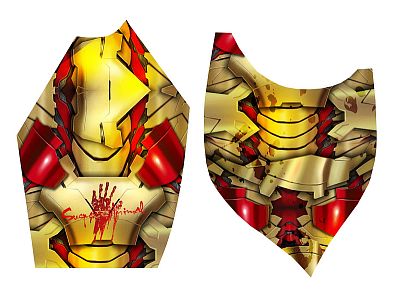 Pánské funkční triko krátký rukáv IRON MAN černá Bamboo Ultra