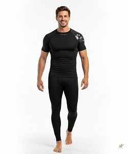 Pánské funkční triko krátký rukáv RIDER MAN černá Bamboo Ultra