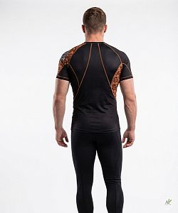 Pánské funkční triko krátký rukáv SKULL černá Bamboo Ultra