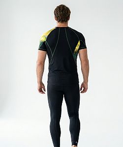 Pánské funkční triko krátký rukáv WAVE černá Bamboo Ultra