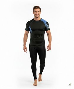 Pánské funkční triko krátký rukáv WOLF černá Bamboo Ultra