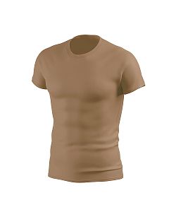 Pánské funkční triko SLIM krátký rukáv cappuccino Bamboo Ultra CLASSIC, S