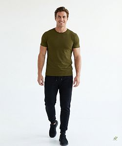 Pánské funkční triko SLIM krátký rukáv KHAKI Bamboo Ultra CLASSIC