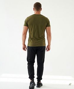 Pánské funkční triko SLIM krátký rukáv KHAKI Bamboo Ultra CLASSIC