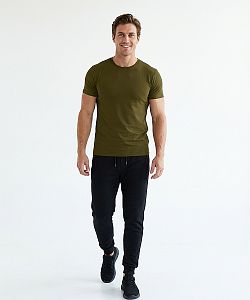 Pánské funkční triko SLIM krátký rukáv KHAKI Bamboo Ultra CLASSIC