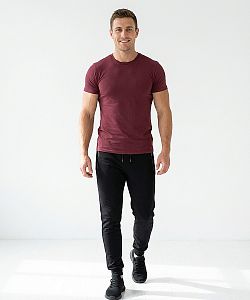 Pánské funkční triko SLIM krátký rukáv LILA Bamboo Ultra CLASSIC