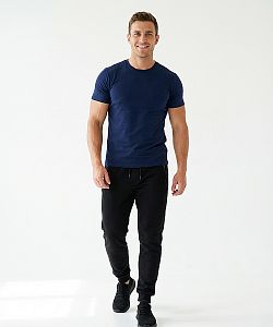 Pánské funkční triko SLIM krátký rukáv tmavá modrá Bamboo Ultra CLASSIC