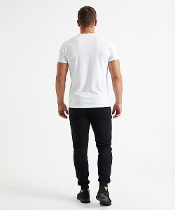 Pánské funkční triko SLIM "V" krátký rukáv bílá Bamboo Ultra CLASSIC