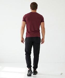 Pánské funkční triko SLIM "V" krátký rukáv LILA Bamboo Ultra CLASSIC