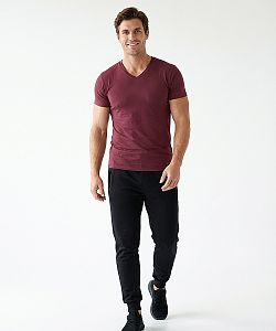 Pánské funkční triko SLIM "V" krátký rukáv LILA Bamboo Ultra CLASSIC