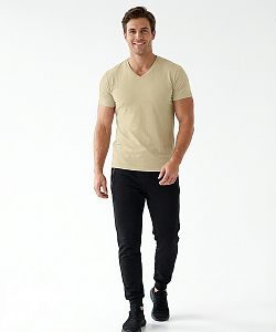 Pánské funkční triko SLIM "V" krátký rukáv STONE Bamboo Ultra CLASSIC