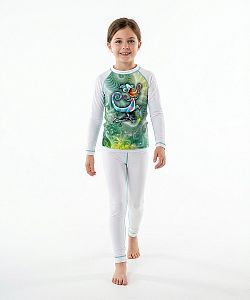 Set dětského funkčního prádla CHAMELEON bílá Bamboo Ultra