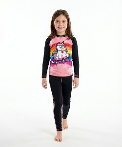 Set dětského funkčního prádla JEDNOROŽEC černá Bamboo Ultra