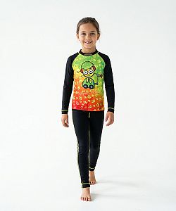 Set dětského funkčního prádla ROBOKOČKA černá Bamboo Ultra