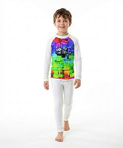 Set dětského funkčního prádla ROBORYBA bílá Bamboo Light New