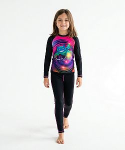 Set dětského funkčního prádla ŠKLÍBA černá Bamboo Ultra