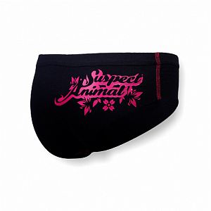 VÝPRODEJ - Dámské funkční sportovní kalhotky černá/růžová Bamboo Ultra, L