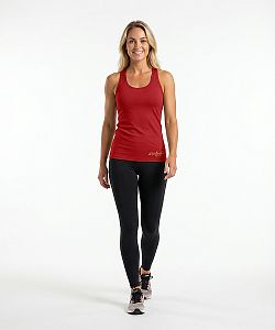 VÝPRODEJ - Dámské funkční sportovní TÍLKO červená Bamboo Ultra CLASSIC, S