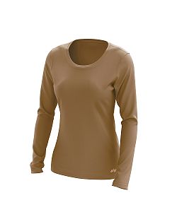 VÝPRODEJ - Dámské funkční tričko SPORTY dlouhý rukáv cappuccino Bamboo Ultra CLASSIC, M
