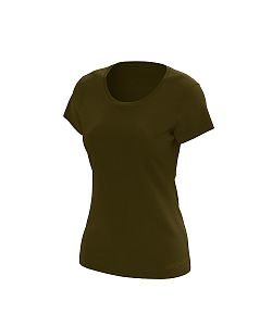 VÝPRODEJ - Dámské funkční tričko SPORTY krátký rukáv KHAKI Bamboo Ultra CLASSIC, L