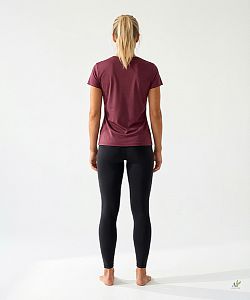 VÝPRODEJ - Dámské funkční tričko SPORTY "V" krátký rukáv LILA Bamboo Ultra CLASSIC, L
