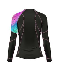 VÝPRODEJ - Dámské funkční triko dlouhý rukáv AQUARELLE černá Bamboo Ultra, XXL