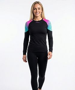 VÝPRODEJ - Dámské funkční triko dlouhý rukáv AQUARELLE LADY černá Bamboo Light New, M