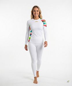 VÝPRODEJ - Dámské funkční triko dlouhý rukáv BUTTERFLY bílá Bamboo Ultra, M