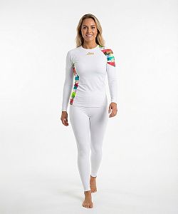 VÝPRODEJ - Dámské funkční triko dlouhý rukáv BUTTERFLY bílá Bamboo Ultra, M