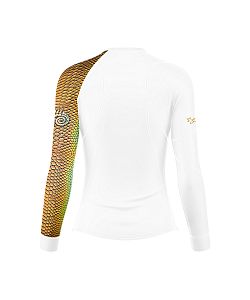 VÝPRODEJ - Dámské funkční triko dlouhý rukáv CROCODILE LADY bílá Bamboo Thermo, S