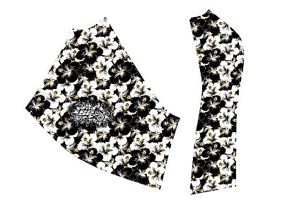 VÝPRODEJ - Dámské funkční triko dlouhý rukáv FLOWERS černá Bamboo Ultra, L, 3XL