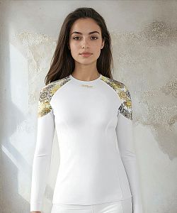 VÝPRODEJ - Dámské funkční triko dlouhý rukáv GOLDEN EYE bílá Bamboo Light New, M