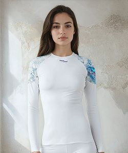 VÝPRODEJ - Dámské funkční triko dlouhý rukáv HEART bílá Bamboo Light New, S