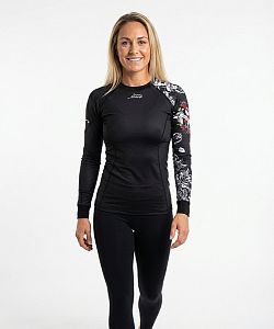VÝPRODEJ - Dámské funkční triko dlouhý rukáv LADY ELEGANT černá Bamboo Thermo, S