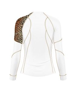 VÝPRODEJ - Dámské funkční triko dlouhý rukáv LEO bílá/hnědá Bamboo Ultra, M