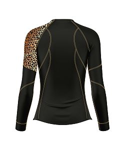 VÝPRODEJ - Dámské funkční triko dlouhý rukáv LEO černá/hnědá Bamboo Ultra, L, XL