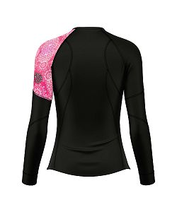 VÝPRODEJ - Dámské funkční triko dlouhý rukáv PINK MANDALA černá Bamboo Ultra, XXL