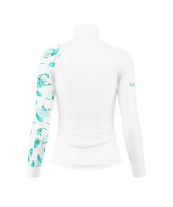 VÝPRODEJ - Dámské funkční triko dlouhý rukáv se zipem BIRD bílá Bamboo Heavy, S