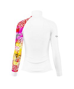 VÝPRODEJ - Dámské funkční triko dlouhý rukáv se zipem CANDY bílá Bamboo Thermo, L