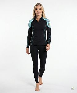 VÝPRODEJ - Dámské funkční triko dlouhý rukáv se zipem DRAGONFLY černá Bamboo Light New, M