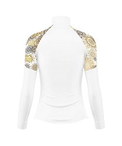 VÝPRODEJ - Dámské funkční triko dlouhý rukáv se zipem GOLDEN EYE bílá Bamboo Light New, M