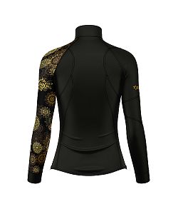 VÝPRODEJ - Dámské funkční triko dlouhý rukáv se zipem GOLDEN EYE černá Bamboo Thermo, L