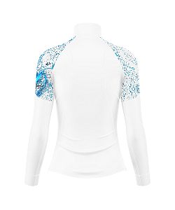 VÝPRODEJ - Dámské funkční triko dlouhý rukáv se zipem HEART bílá Bamboo Light New, S