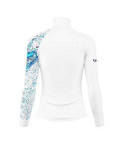 VÝPRODEJ - Dámské funkční triko dlouhý rukáv se zipem HEART bílá Bamboo Thermo, S, M, L, XXL